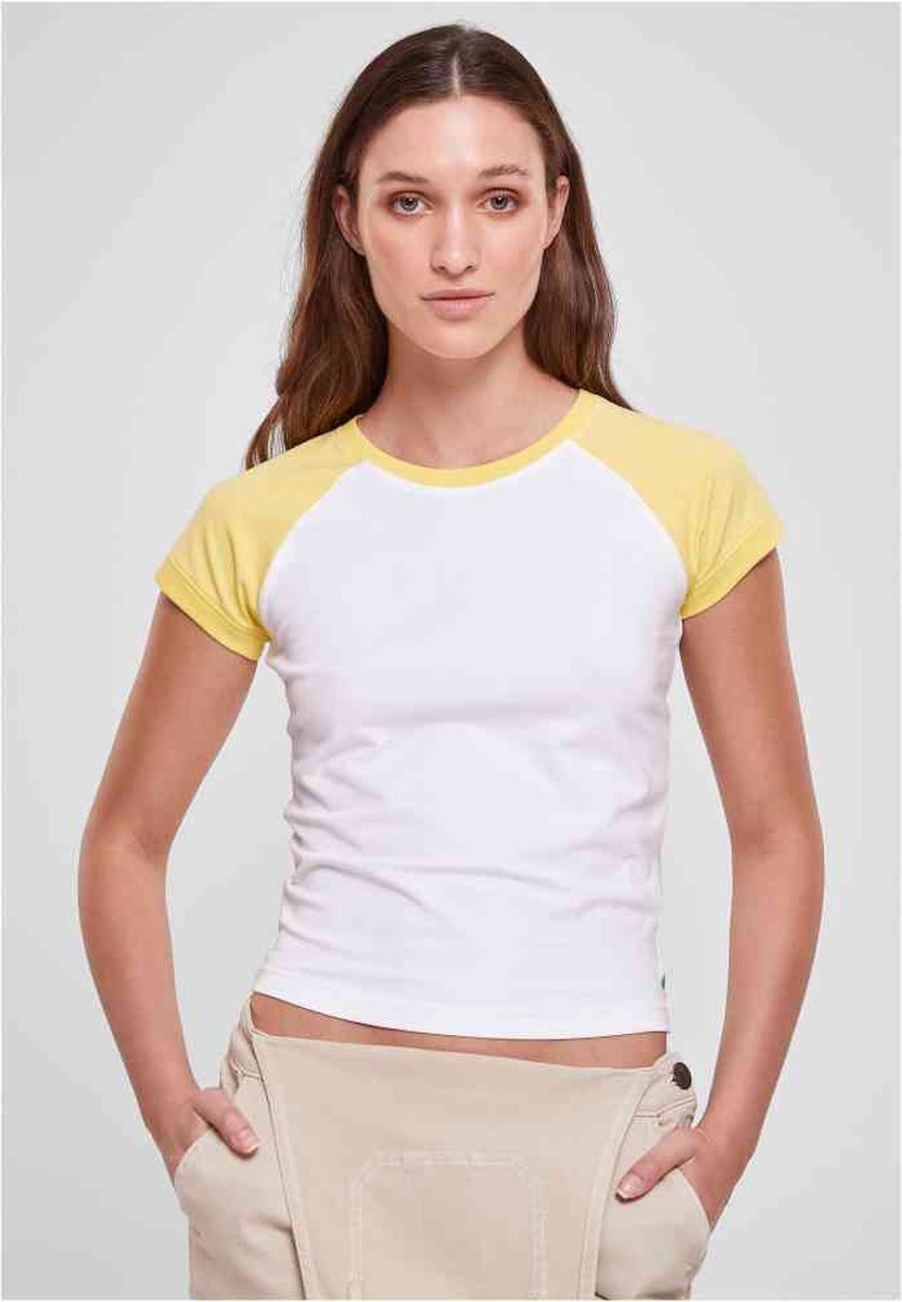 Urban Classics Organic Stretch Short Retro Baseball Top XXL Wit
