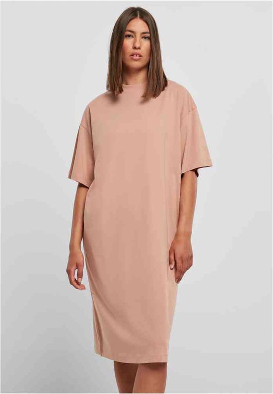 Urban Classics - Organic Long Oversized Tee Korte jurk - XS - Roze