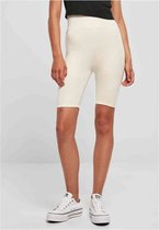 Urban Classics - High Waist Korte cycle broek - M - Ivoorkleurig