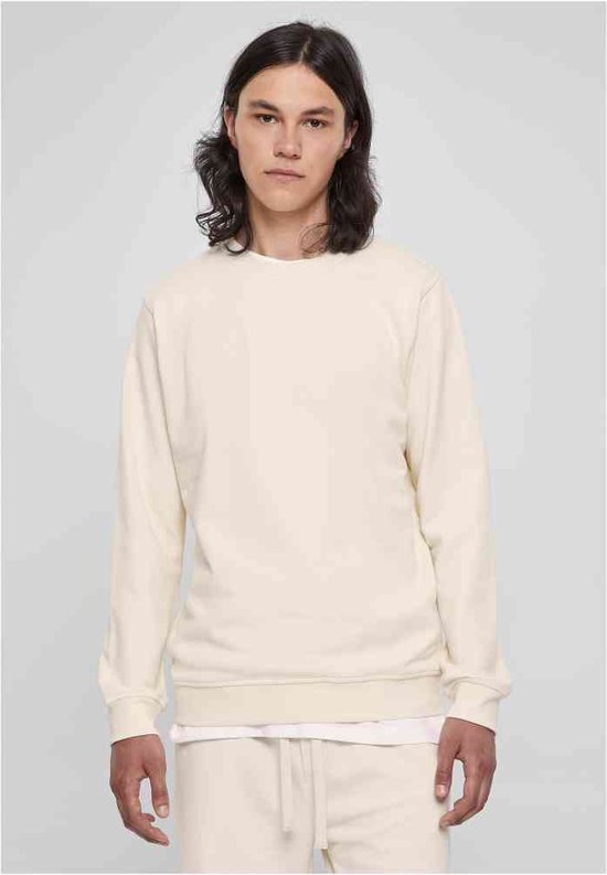 Urban Classics - Basic Terry Crewneck sweater/trui - 4XL - Ivoorkleurig