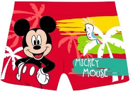 Mickey Mouse zwembroek - rood - Disney zwemshort