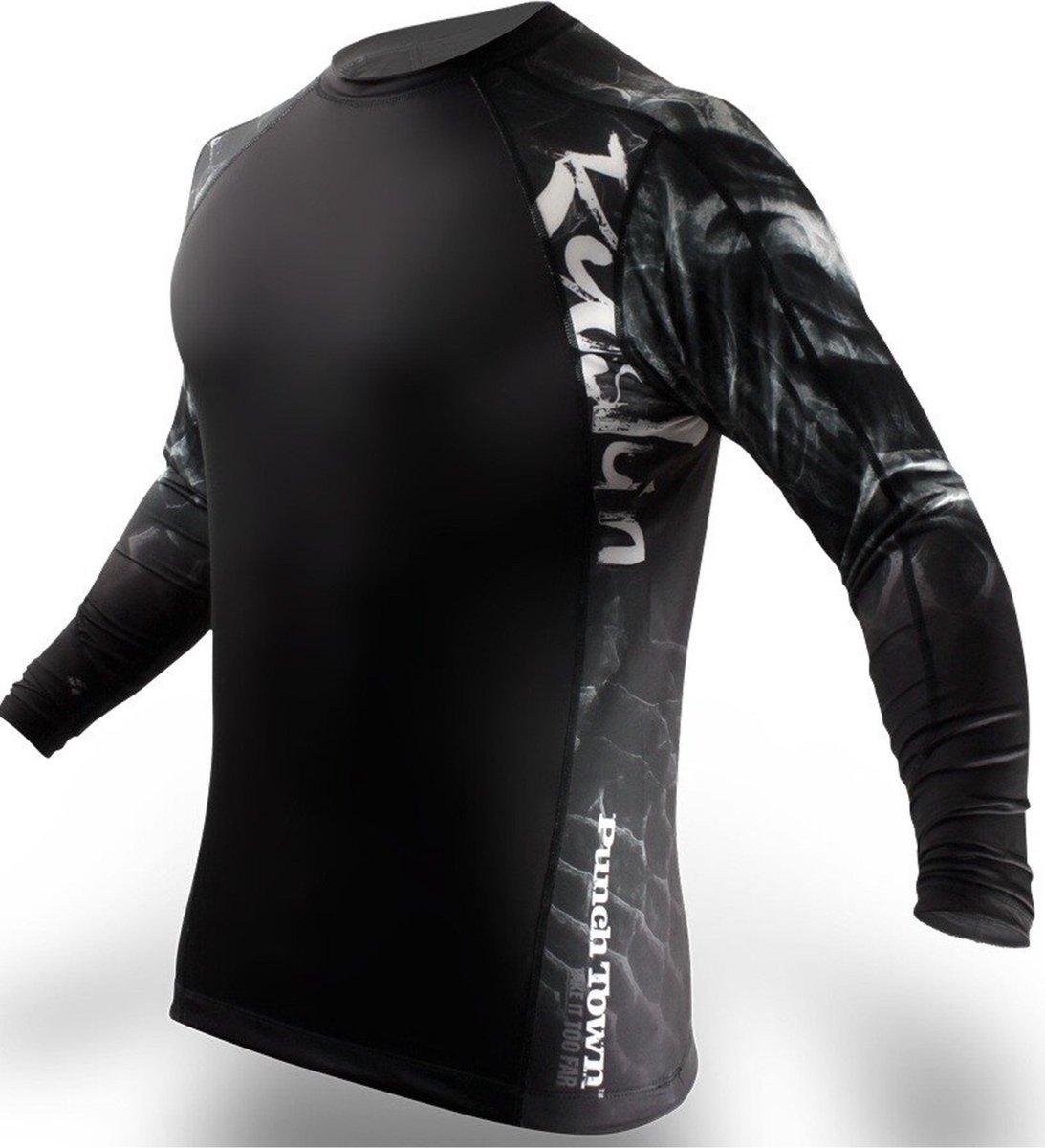 PunchTown Rash Guard Ryushin Lange Mouw Zwart - XL