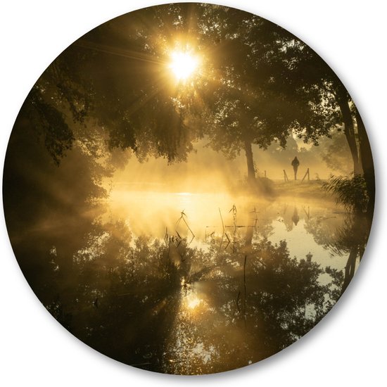 2019 - Reflet des rayons du soleil à Haren - Cercle mural Forex 40cm