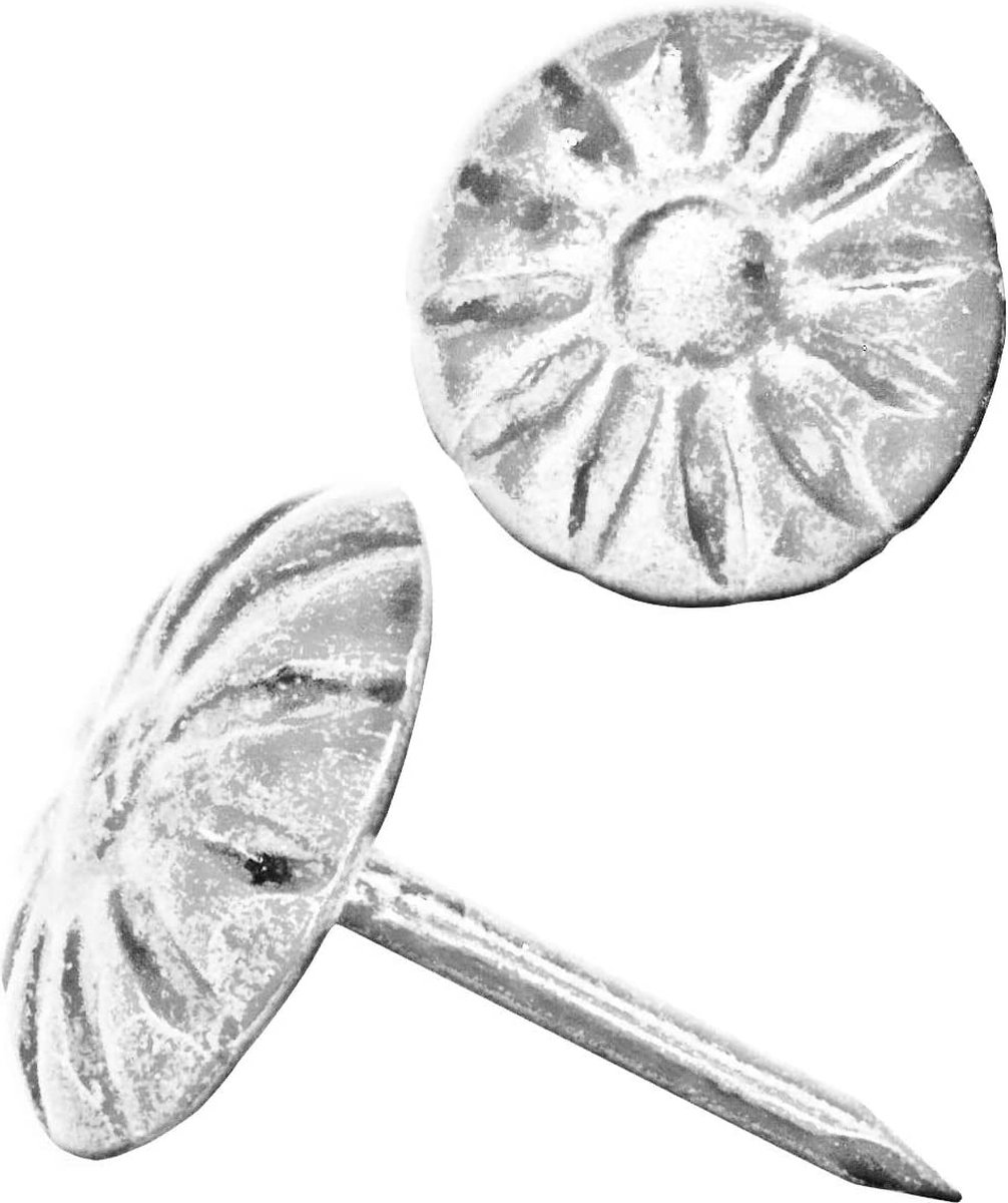 100x antieke decoratie nagels, sierhoofdnagels, gestoffeerde nagels