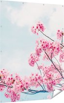 Gards Tuinposter Roze Bloesemboom - Bloemen - 120x160 cm - Tuindoek - Tuindecoratie - Wanddecoratie buiten - Tuinschilderij