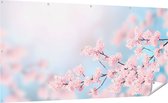 Gards Tuinposter Roze Bloesem Bloemen - 200x100 cm - Tuindoek - Tuindecoratie - Wanddecoratie buiten - Tuinschilderij