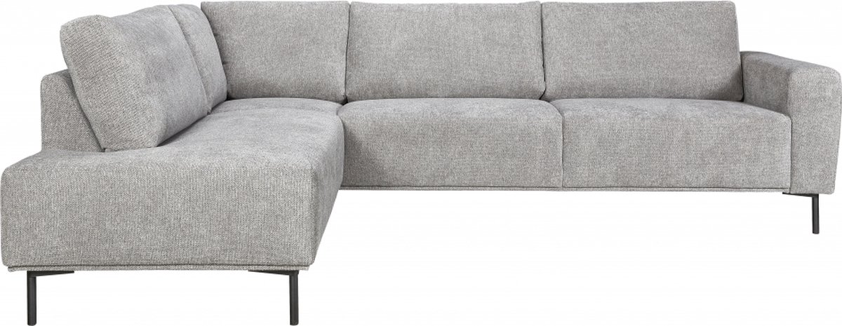 Hoekbank Deventer - Stof - Grijs - 275x86x205 cm (BxHxD)