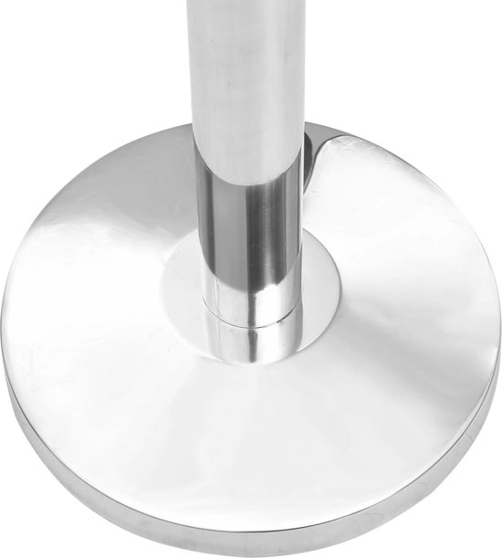 vidaXL Poteaux de clôture 4 pcs avec bandes Acier inoxydable Argent - Poteaux de barrière - Poteaux de clôture - Poteaux de barrière avec bande - Poteaux de clôture avec bande