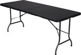 Table pliante camping / pique-nique Perel - 180x75x74 cm - Noir