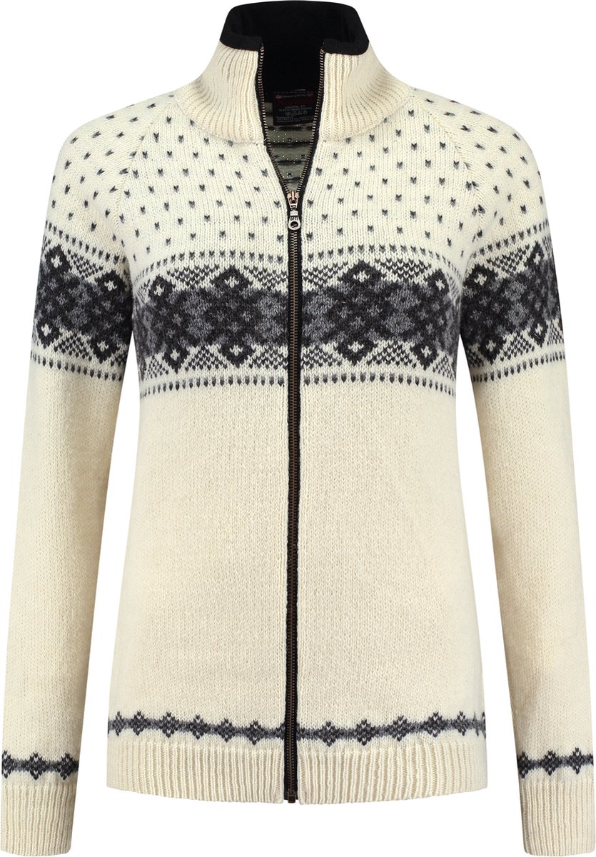 Norfinde Dames wollen vest van 100% zuivere scheerwol, Ecru (S) bol