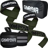 Gymroar Lifting Straps & Wrist Wraps Bundel - met Padding, Anti Slip en Opberghoes - Deadlift Straps - Powerlifting - Bodybuilding - Lifting belt - 2 stuks - Groen