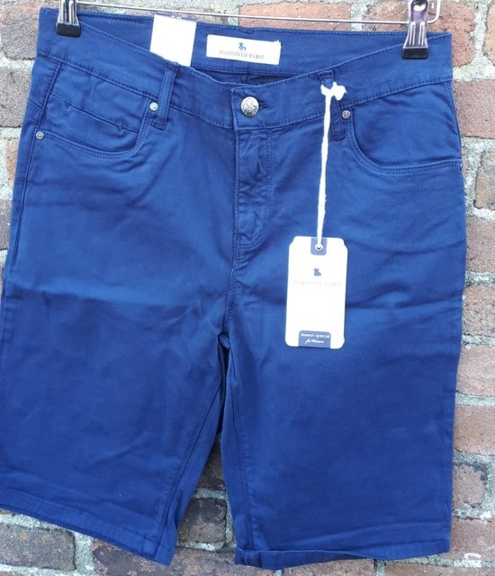 Brams Paris dames short - korte broek dames - Jasmijn - blauw - maat 36