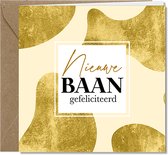 Tallies Cards wenskaarten - Nieuwe Baan Job Gefeliciteerd - collectie WILDcards - 4 kaarten met envelop - duurzaam