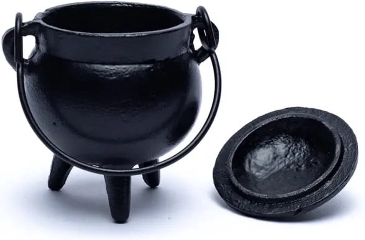 Goedkoopste Cauldron (heksenketel) middel - 9x8 - Gietijzer - Zwart - M
