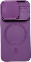 Coque iPhone 12 Pro Max - Coque arrière - Convient pour MagSafe - Protection de l'appareil photo - Siliconen - Violet