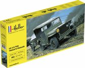 1:35 Heller 81105 US 1/4 Ton Truck & Trailer Plastic Modelbouwpakket