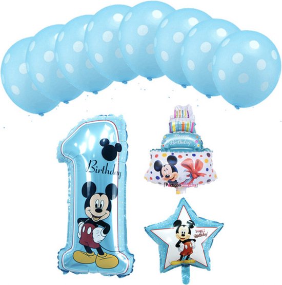 Mickey & Minnie Mouse Ballonnen Pakket - Verjaardagsfeestje 1 Jaar - Baby