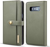 Samsung Galaxy Note 8 Leren 2-in-1 Bookcase en Back Cover Hoesje Groen