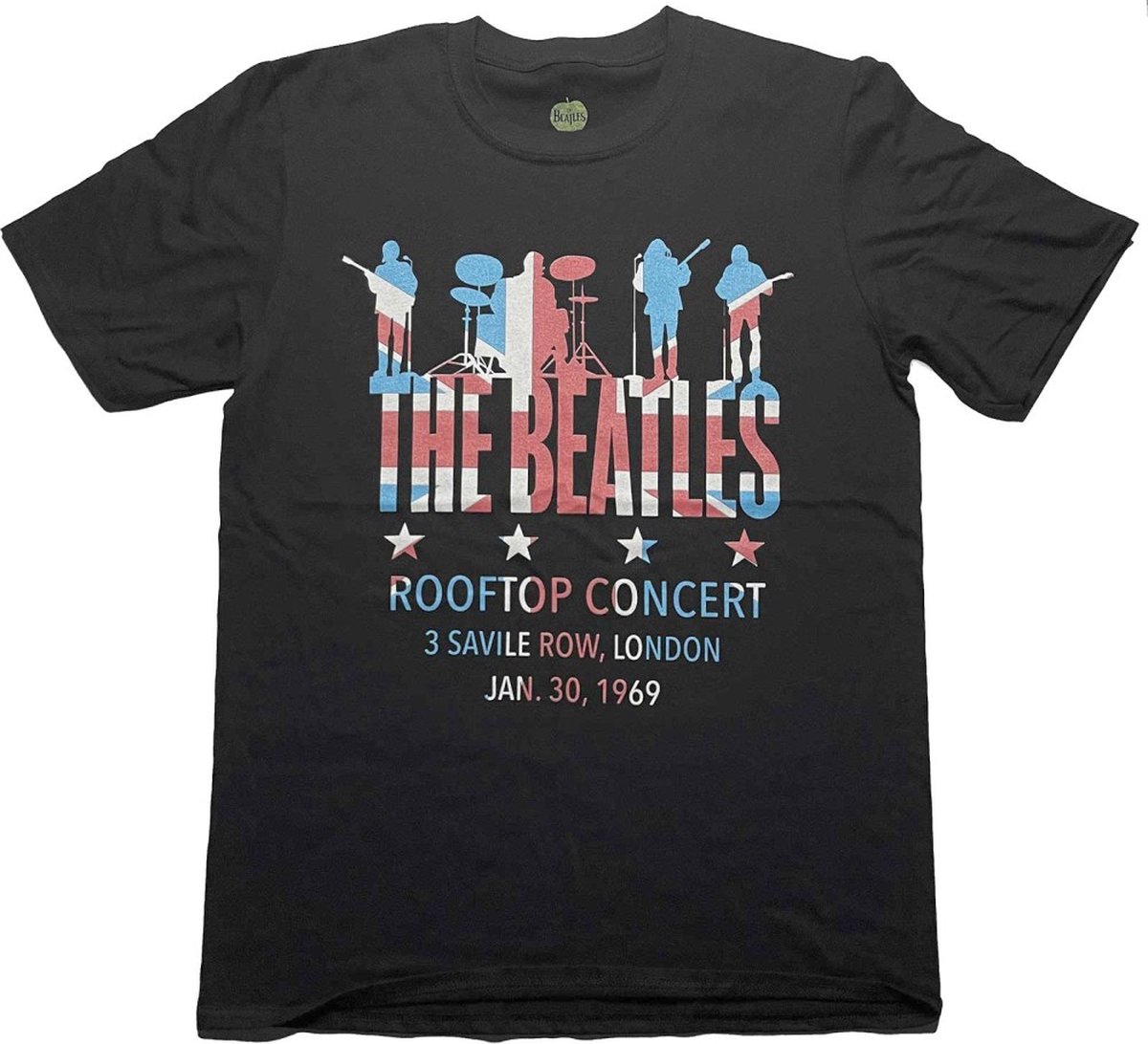 The Beatles - Rooftop Flag Heren T-shirt - XL - Zwart