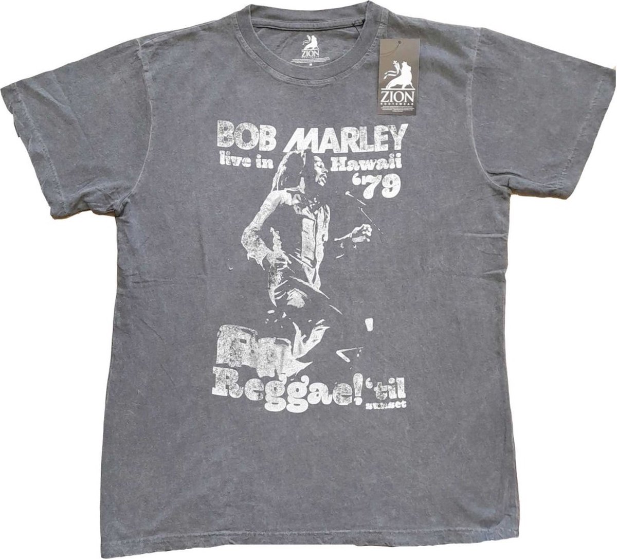 Bob Marley - Hawaii Heren T-shirt - 2XL - Grijs