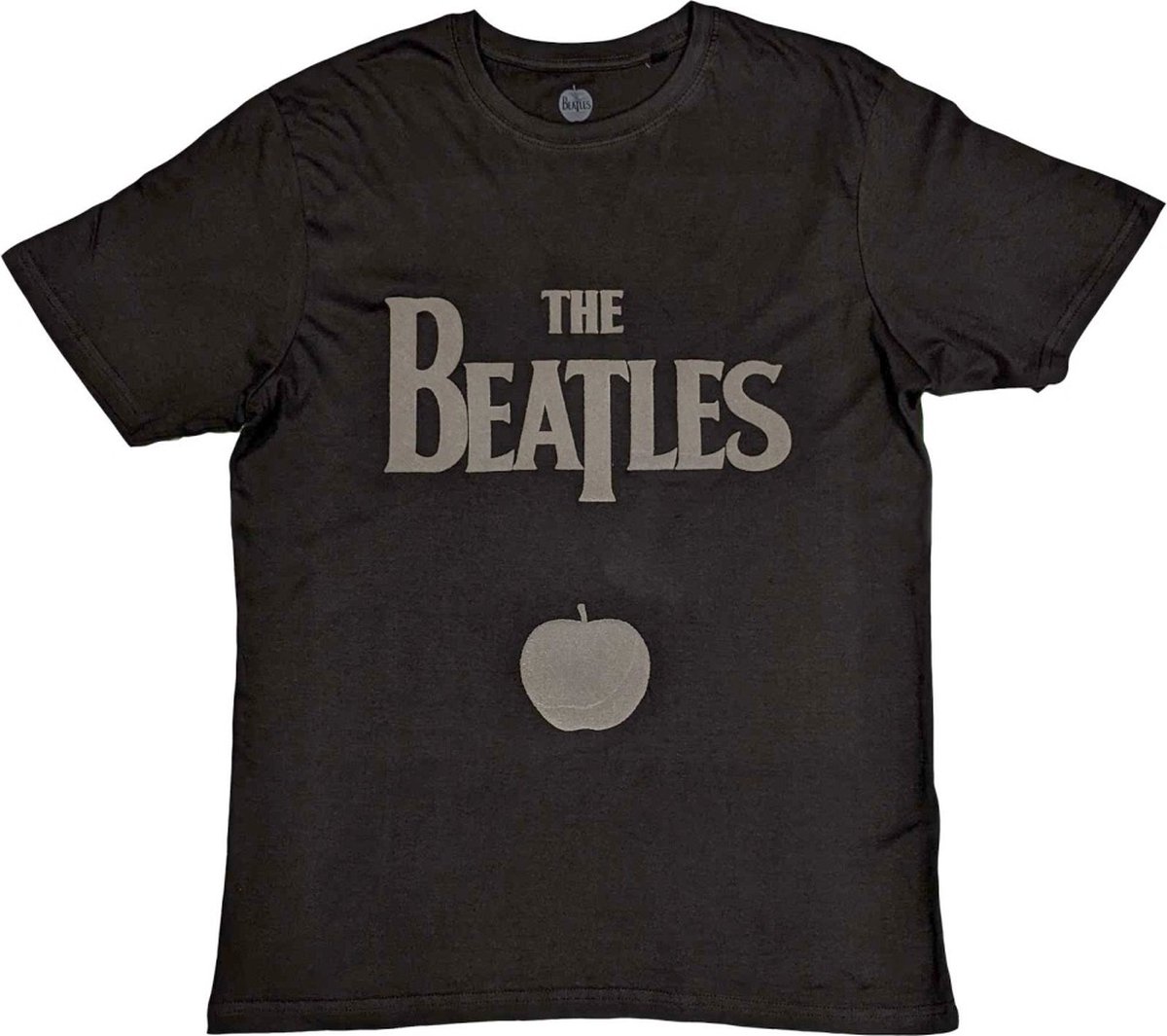 The Beatles - Drop T Logo & Apple Heren T-shirt - S - Zwart