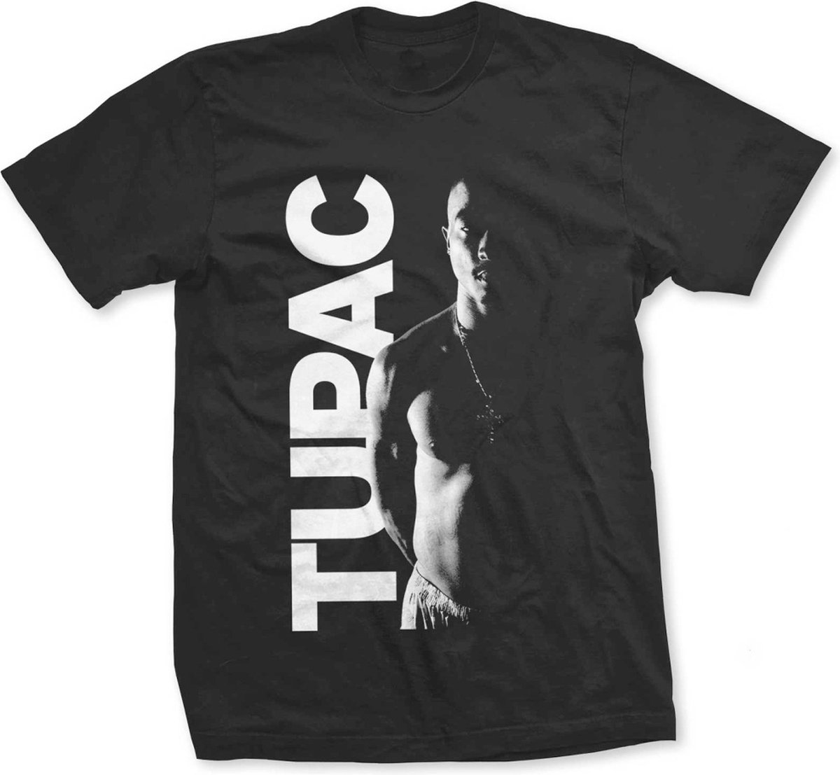 Tupac - Side Photo Heren T-shirt - 2XL - Zwart