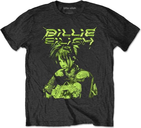Billie Eilish - Illustration Heren T-shirt - 2XL - Zwart