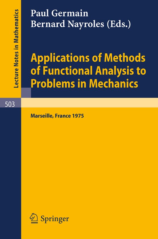 Applications of Methods of Functional Analysis to Problems i ... - cover