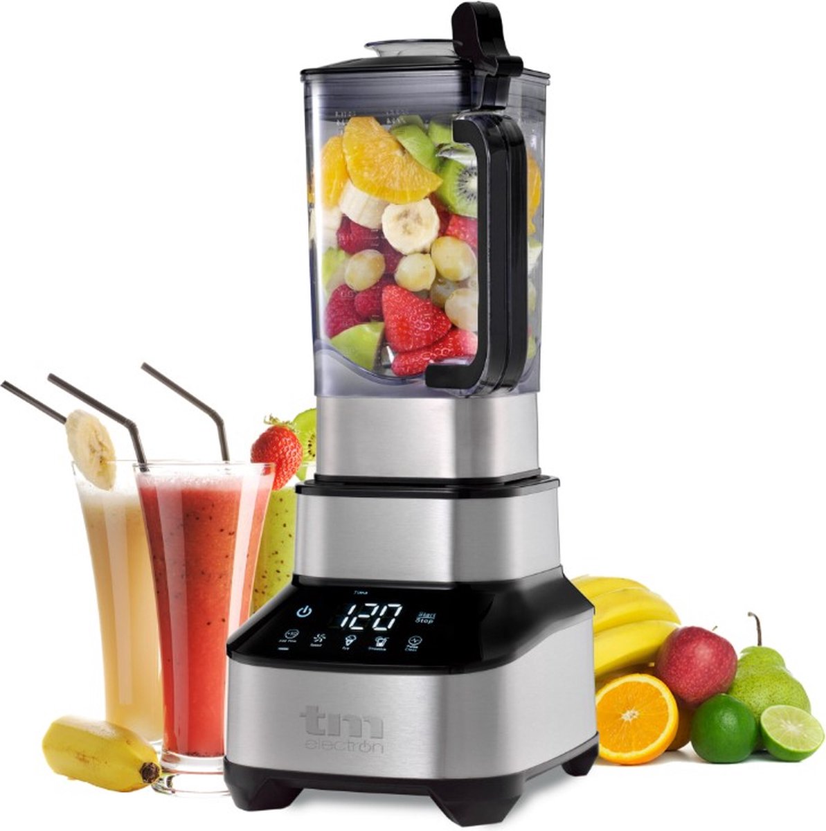 Blender - Tritan kan van 1.8 liter (BPA vrij) - TM Electron - Proffesional - 1600 Watt - Purees - Smoothies - Crèmes - Crushed ice