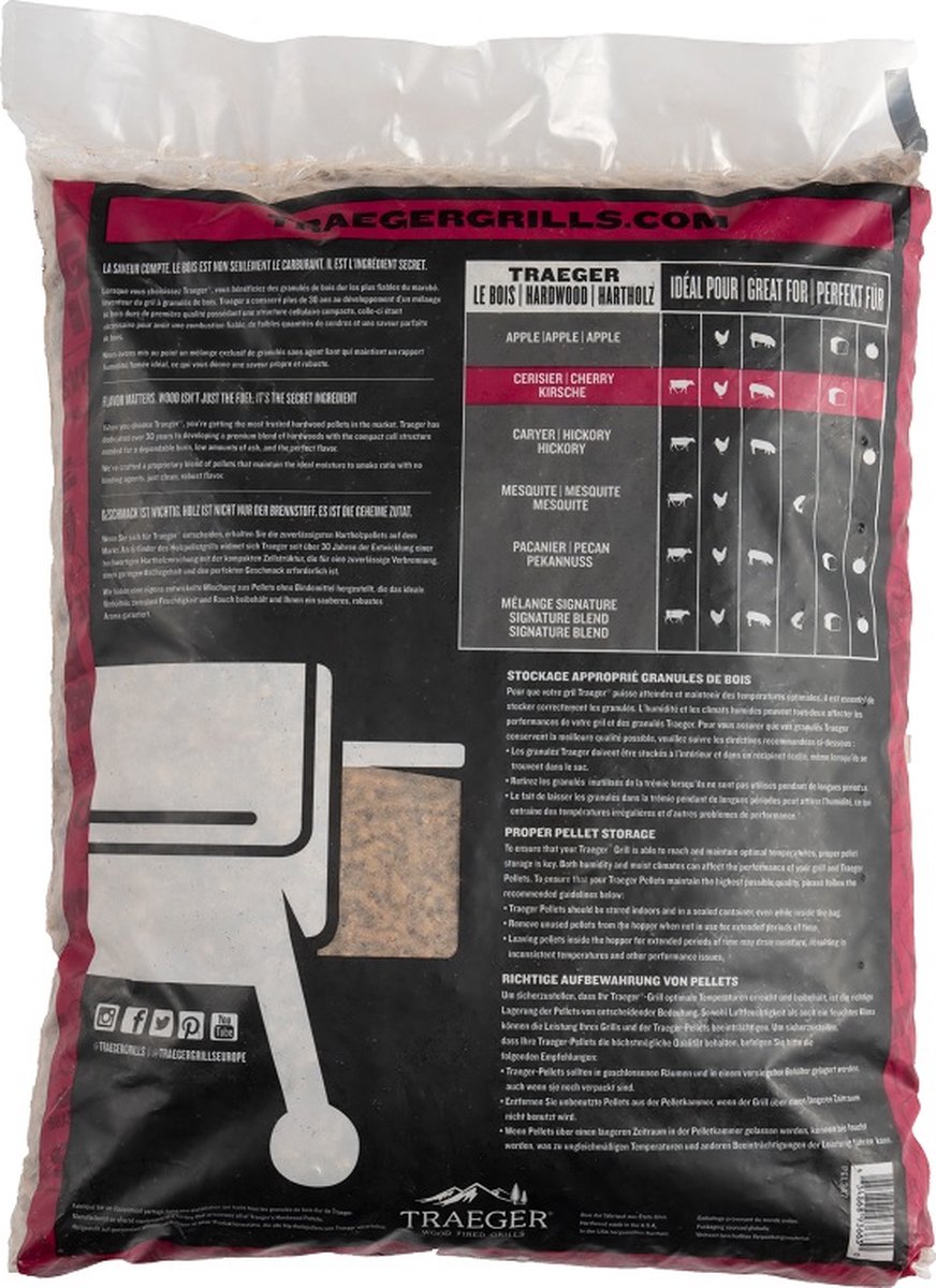 Traeger Cherry pellets - 9 kg