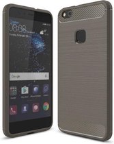 Geborstelde TPU Cover - Huawei P10 Lite - Grijs