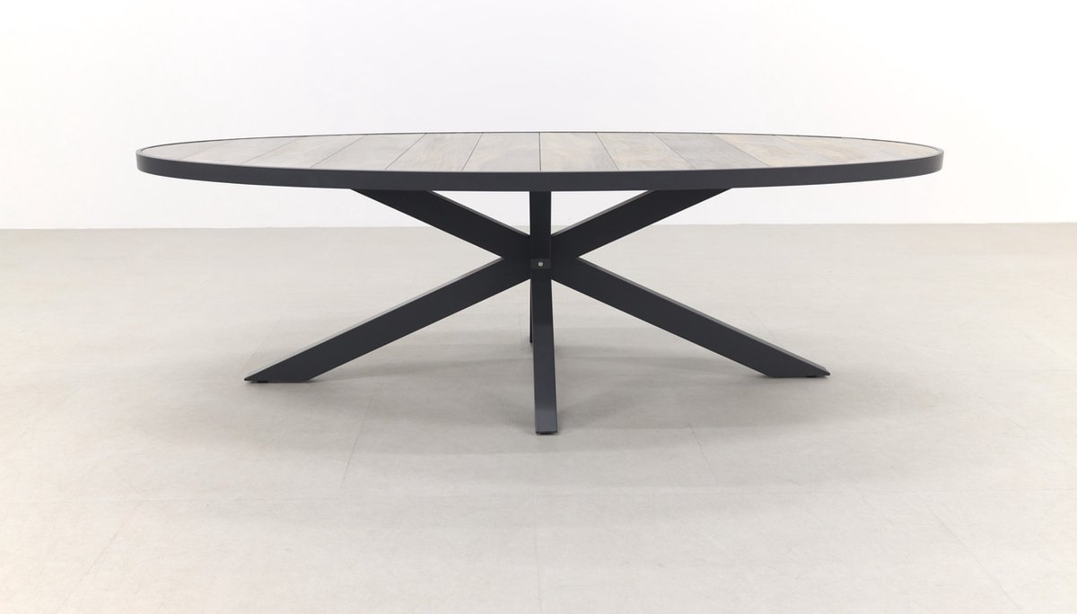 Hartman Salvatore/Silva salon de jardin ovale aspect bois 240x115 cm