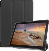 Tablet hoes geschikt voor Tablet hoes geschikt voor Lenovo Tab E10 hoes (TB-X104f) - Tri-Fold Book Case - Zwart