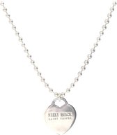 Lora di Lora Ketting Indi Nikki Beach. Korte ketting, in lengte verstelbaar voor female 925 Sterling Zilver  36 cm + 5 cm