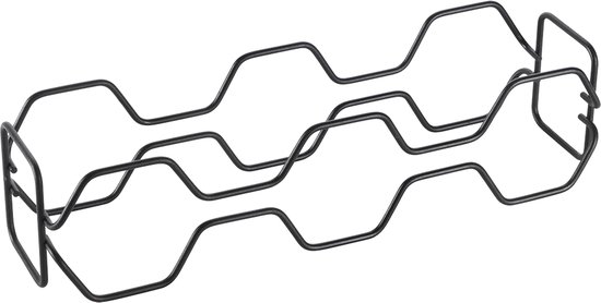 Metaltex wijnrek 25x3x68 cm zwart