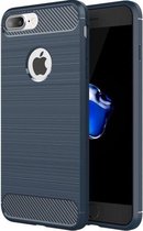 Geborstelde TPU Cover - iPhone 7 / iPhone 8 - Blauw