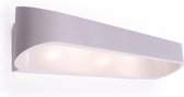 LED Wandlamp - Wandverlichting - 12W - Natuurlijk Wit 4000K - Mat Wit Aluminium - Ovaal