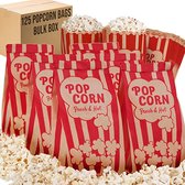 Popcorn Zakjes, 125 Stuks 25,4x10,2cm Retro Vintage Stijl Popcorn Uitdeelzakjes, Papieren Popcornzakjes, Puntzakjes