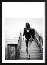 Gisele X Chanel Surf (21x29,7cm) - Wallified - Fashion - Poster - Print - Wall-Art - Woondecoratie - Kunst - Posters