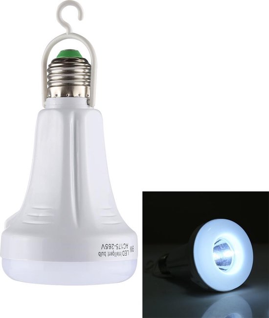 Het beste Herformuleren teleurstellen E27 9W wit licht LED lamp, draagbare USB opladen Camping Nood zaklamp met  haak, AC... | bol.com