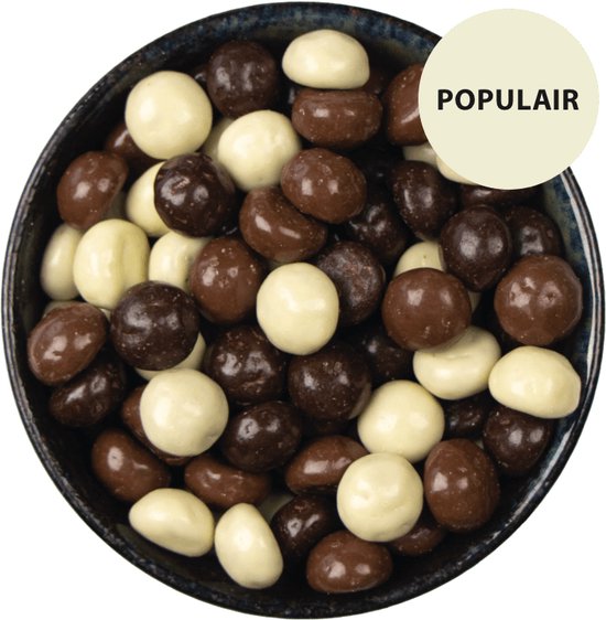 Van Delft - Luxe Chocolade Kruidnoten - Melk | Wit | Puur - 225gr - Sinterklaasgeschenk - Relatiegeschenk - Personeelsgeschenk - Luxe Mix Kruidnoten