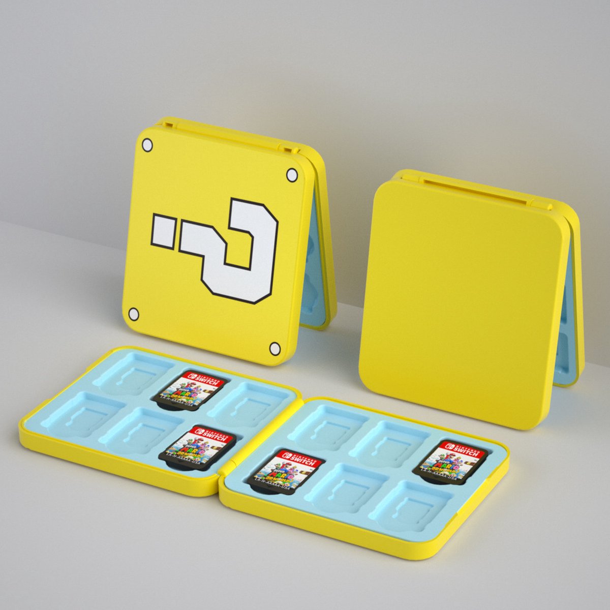 Yes In LAB - 12-in-1 Game Card Case geschikt voor Nintendo Switch -M Vraagteken - Kaarthouder Question Mark - Premium Opbergdoos voor Speelkaarten - Beschermhoes - 12-slot kaart opslag - Beschermtas - Opbergen - Game Etui - Accessoire