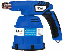 Gasbrander/soldeerbrander - verstelbaar - blauw - excl. gaspatronen
