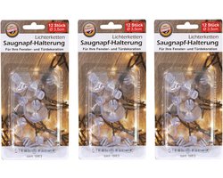 Zuignappen/montage systeem - met sleuf - 36x stuks - 3,5 cm