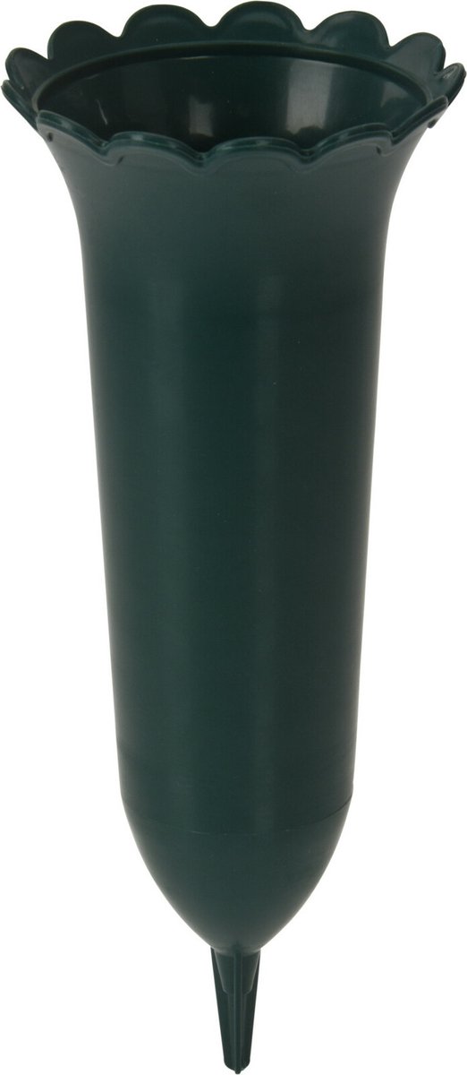 INIFLM 4 stuks begraafplaats grafkegel vaas met spikes en basis, plastic hoofdstenen bloemenhouder vaas memo's graf markers bloemenhouder voor grafaccessoires