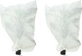 Plantes de jardin Pro couverture de gel d'hiver / couverture d'hiver polaire - 4x pièces - blanc - 198 x 132 cm - Housse de protection anti-gel