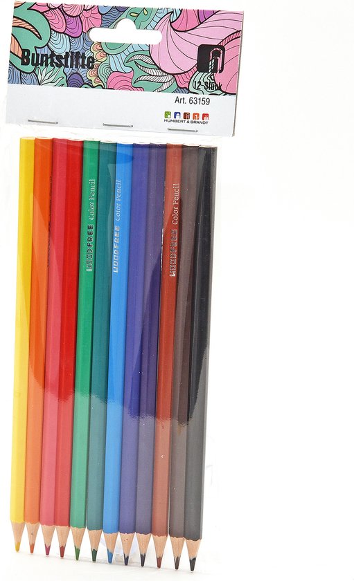 Ensemble de Crayons de couleur - multi couleurs - 12x pièces - dessin pour  enfants/adultes | bol