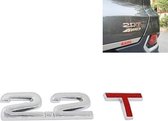 3D Universal Decal Verchroomde Metalen 2.2 T Auto Embleem Badge Sticker Auto Trailer Gasverplaatsing Identificatie, Size: 8.5x2.5 cm