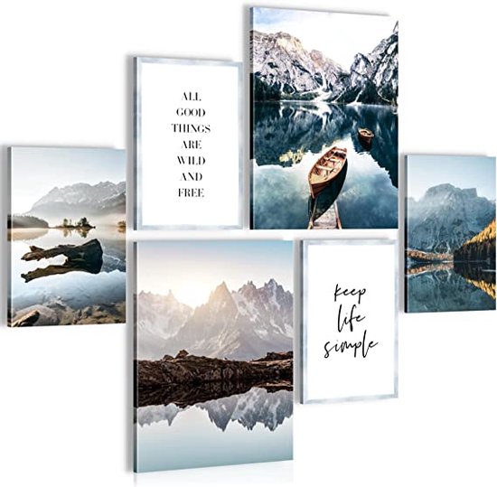 wanddecoratie \ Decoratie Modern \ Foto Muur set \ 3d Photo Wall set 6 /90 x 80 cm