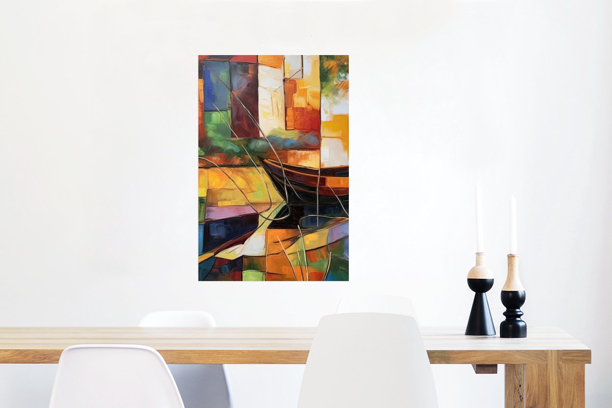 Poster Abstract - Kunst - Boot - Kleuren - 60x90 cm